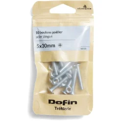 10 boulons poêlier cruciforme acier zingué - 5x30 mm^Gifi Outlet