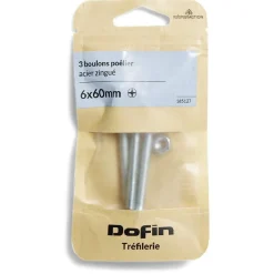 3 boulons poêlier cruciforme acier zingué - 6x60 mm^Gifi Clearance