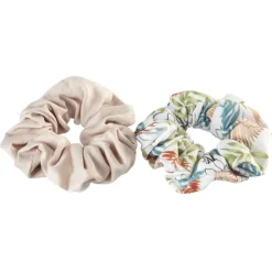 2 chouchous assortis nude uni/imprimé fleurs^Gifi Hot