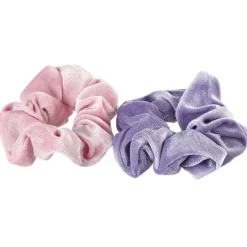 2 chouchous velours uni rose/violet^Gifi Outlet