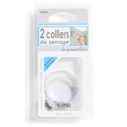 2 colliers de serrage acier zingué - Ø25 à 40 mm^Gifi Clearance
