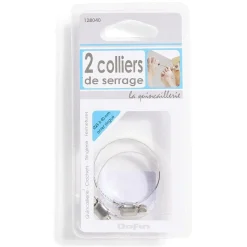 2 colliers de serrage acier zingué - Ø25 à 40 mm^Gifi Clearance