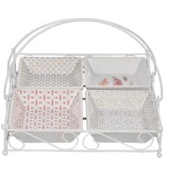 Gifi Vaisselle Et Accessoires De Table^4 coupelles avec support blanc