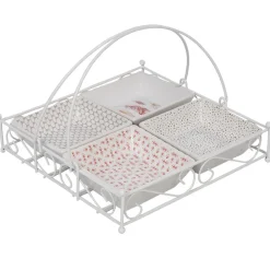 Gifi Vaisselle Et Accessoires De Table^4 coupelles avec support blanc