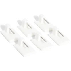 6 crochets adhésifs pour tringle en plastique blanc - 17x24 mm^Gifi Sale