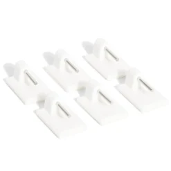 6 crochets adhésifs pour tringle en plastique blanc - 17x24 mm^Gifi Sale