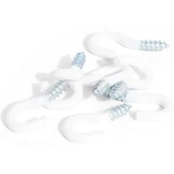 8 crochets ouverts en acier plastifié blanc - 2,5x20 mm^Gifi Outlet