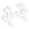 4 crochets pour béton plastique blanc - 30 mm^Gifi Discount