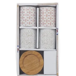 Gifi Vaisselle Et Accessoires De Table^4 gobelets expresso avec sous tasse bois