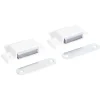 2 loqueteaux magnétiques plastique blanc - Force 3kg^Gifi Best