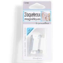 2 loqueteaux magnétiques plastique blanc - Force 3kg^Gifi Best
