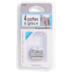 4 pattes à glace en acier nickelé - 25 mm^Gifi Hot
