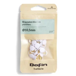 50 punaises blanches plastifiées Ø10,5 mm^Gifi Discount