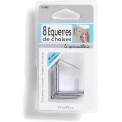 8 équerres de chaise acier zingué - 40x2 mm^Gifi Discount