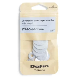 20 rondelles plates larges assorties acier zingué - Ø3/4/5/8/10 mm^Gifi Outlet