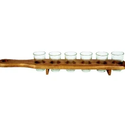 Gifi Vaisselle Et Accessoires De Table^6 verres shooter sur support en bois