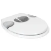 Abattant WC blanc design Zen galet^Gifi New