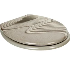 Abattant WC blanc design Zen sable^Gifi Clearance