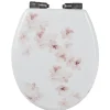 Abattant WC blanc design fleurs de cerisier roses^Gifi Hot