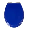 Abattant WC bleu foncé uni avec frein de chute^Gifi Sale