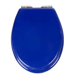 Abattant WC bleu foncé uni avec frein de chute^Gifi Sale