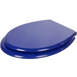 Abattant WC bleu foncé uni avec frein de chute^Gifi Sale