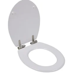 Abattant WC bois motif floral avec frein de chute déclipsable réglable^Gifi Discount