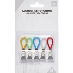 Best Accroche torchon pince x5 pvc Rangement