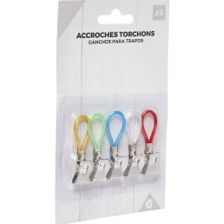 Best Accroche torchon pince x5 pvc Rangement