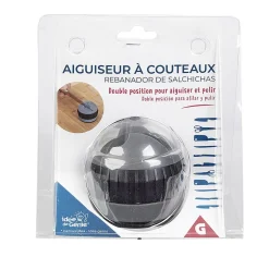Gifi Préparation Culinaire^Aiguiseur à couteaux double position gris et noir