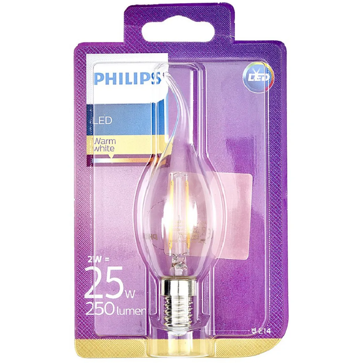 Ampoule flamme led E14 250 Lumen Philips^Gifi Discount