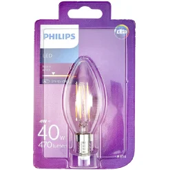 Ampoule flamme led E14 470 Lumen Philips^Gifi Hot