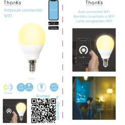 Ampoule LED connectée blanc ajustable E14 40 W^Gifi Sale