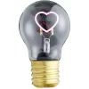 Ampoule USB rechargeable filament LED coeur rose Ø7xH12cm^Gifi Hot