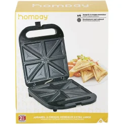 Gifi Petit Électroménager^Appareil à croque monsieur extra large