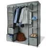 Armoire dressing tissu gris Rangement