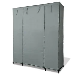 Armoire dressing tissu gris Rangement