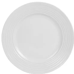 Gifi Vaisselle Et Accessoires De Table^Assiette à dessert blanche bordure à rainures
