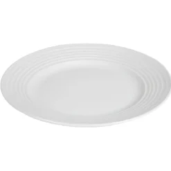 Gifi Vaisselle Et Accessoires De Table^Assiette à dessert blanche bordure à rainures