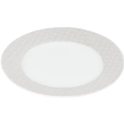 Gifi Vaisselle Et Accessoires De Table^Assiette à dessert blanche bordure brillante
