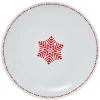 Gifi Vaisselle Et Accessoires De Table^Assiette à dessert blanche décor flocon rouge