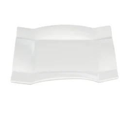 Gifi Vaisselle Et Accessoires De Table^Assiette à dessert carrée porcelaine uni blanc