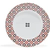 Gifi Vaisselle Et Accessoires De Table^Assiette à dessert collection folk gris rouge