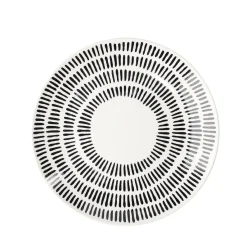 Gifi Vaisselle Et Accessoires De Table^Assiette à dessert Dakar en porcelaine blanc et noir Ø19cm