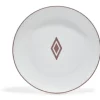 Gifi Vaisselle Et Accessoires De Table^Assiette à dessert décor gris avec liseré rouge
