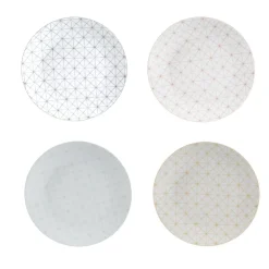 Gifi Vaisselle Et Accessoires De Table^Assiette à dessert design géométrique dépareillé x4