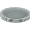 Gifi Vaisselle Et Accessoires De Table^Assiette à dessert Dotty gris et blanc bord à pois x4