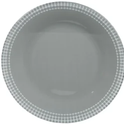Gifi Vaisselle Et Accessoires De Table^Assiette à dessert Dotty gris et blanc bord à pois x4