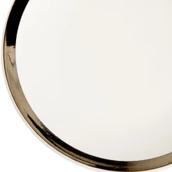 Gifi Vaisselle Et Accessoires De Table^Assiette à dessert en faïence avec liseré doré