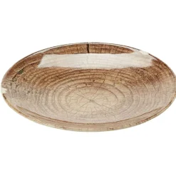 Gifi Vaisselle Et Accessoires De Table^Assiette à dessert en faïence imitation bois Ø20 cm